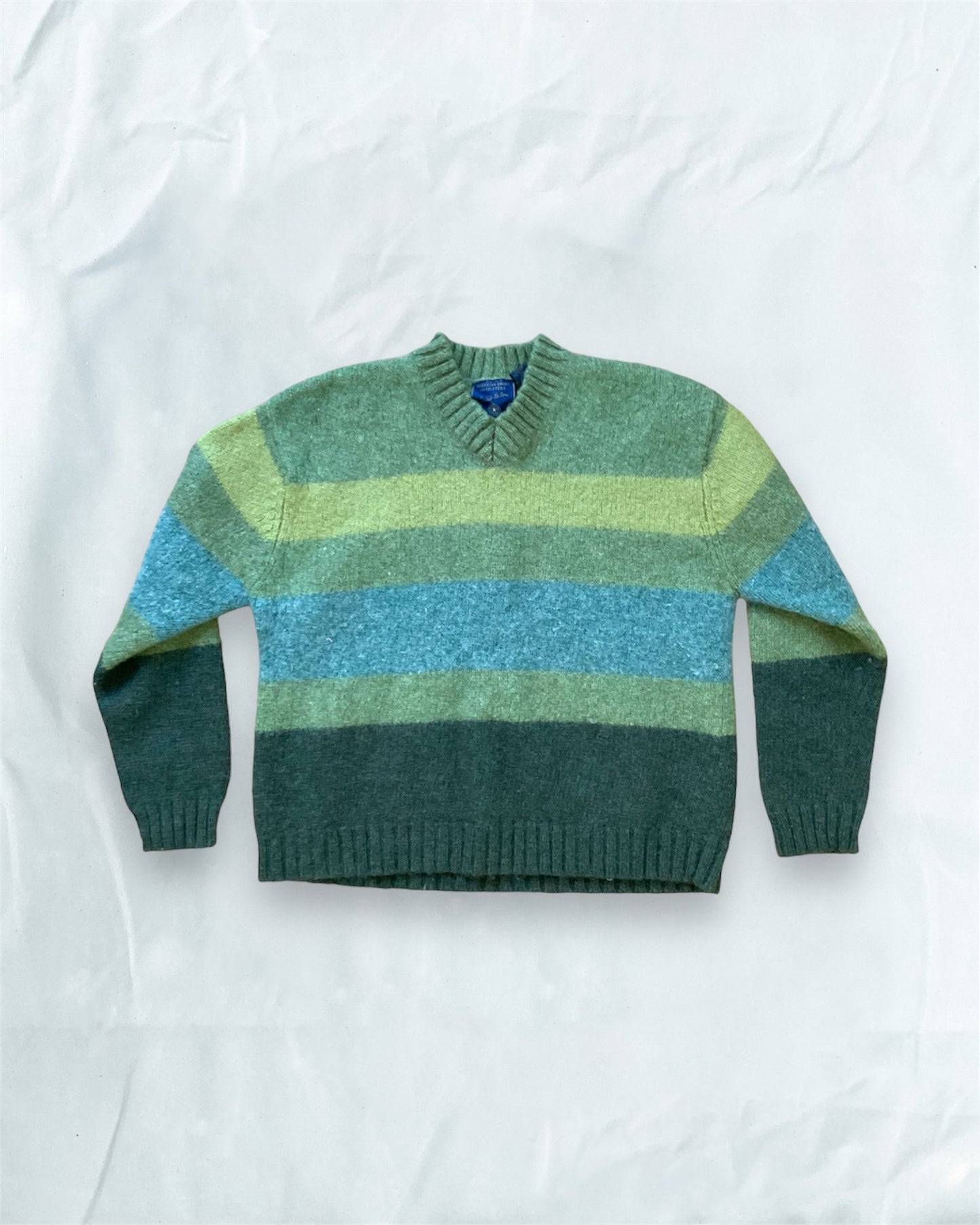 Vintage American EagleGreen Striped Sweater