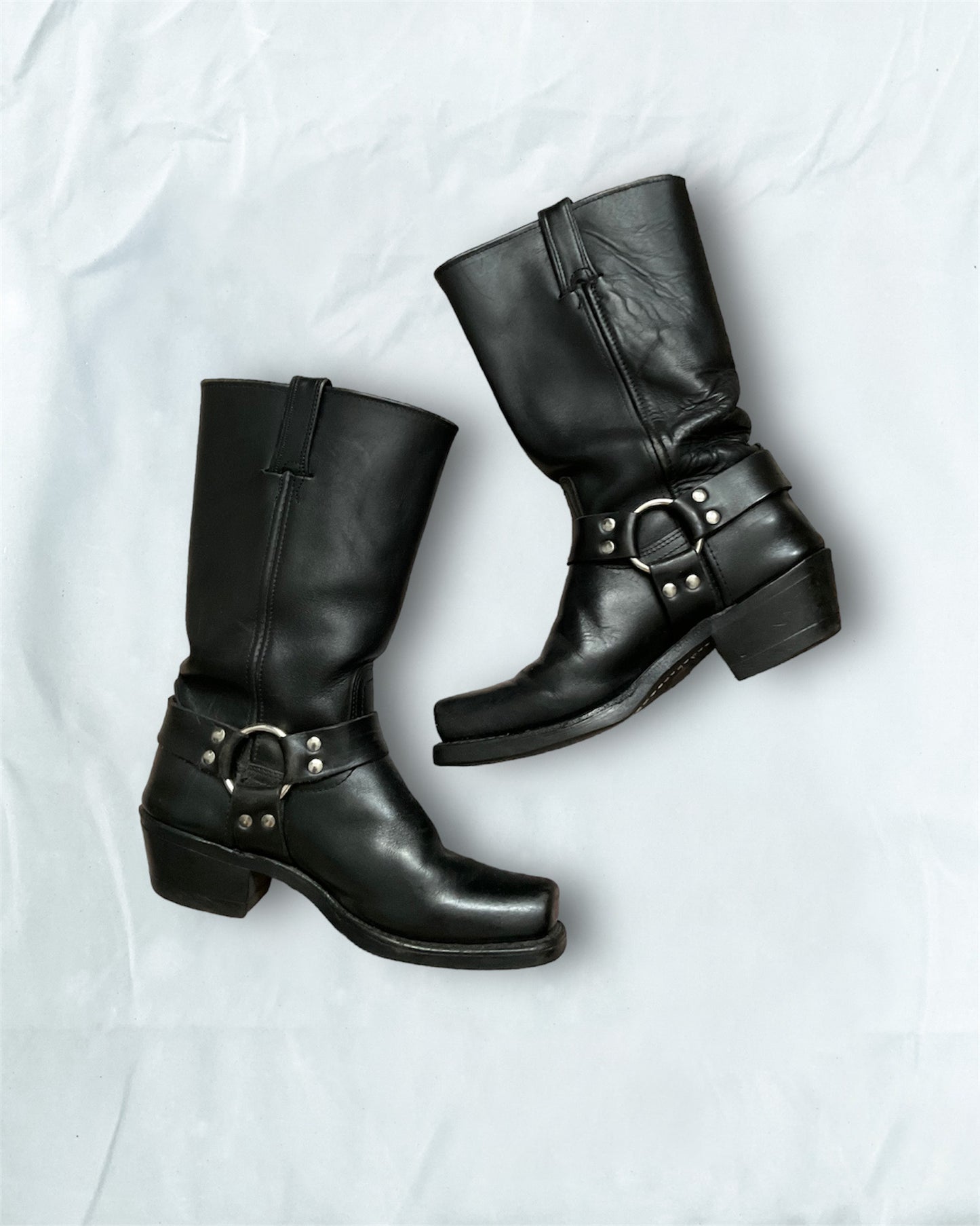 Frye Harness Black Bootss