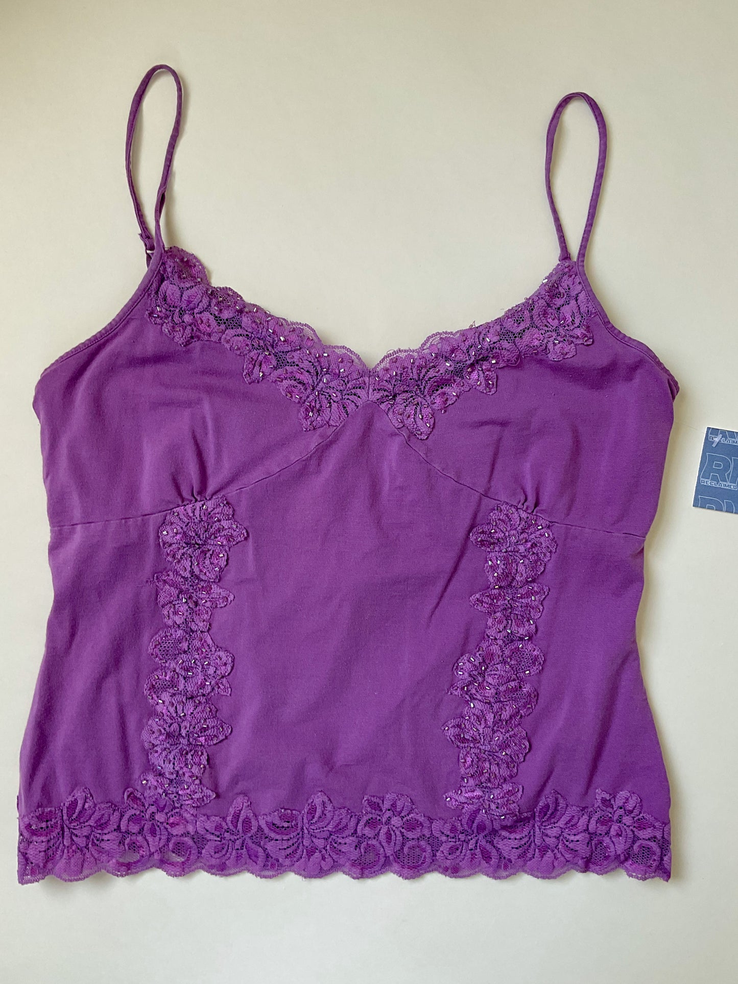 Y2k Purple lace cami