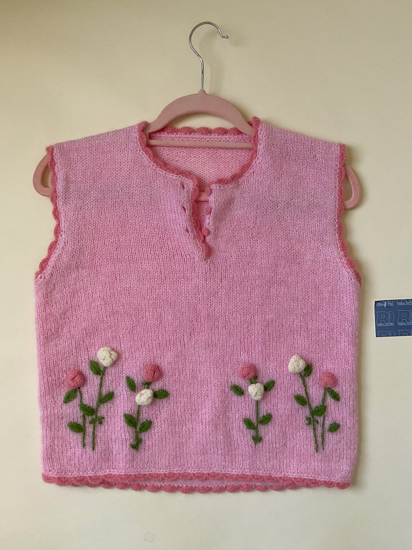 Vintage Knit Tulip Sweatervest