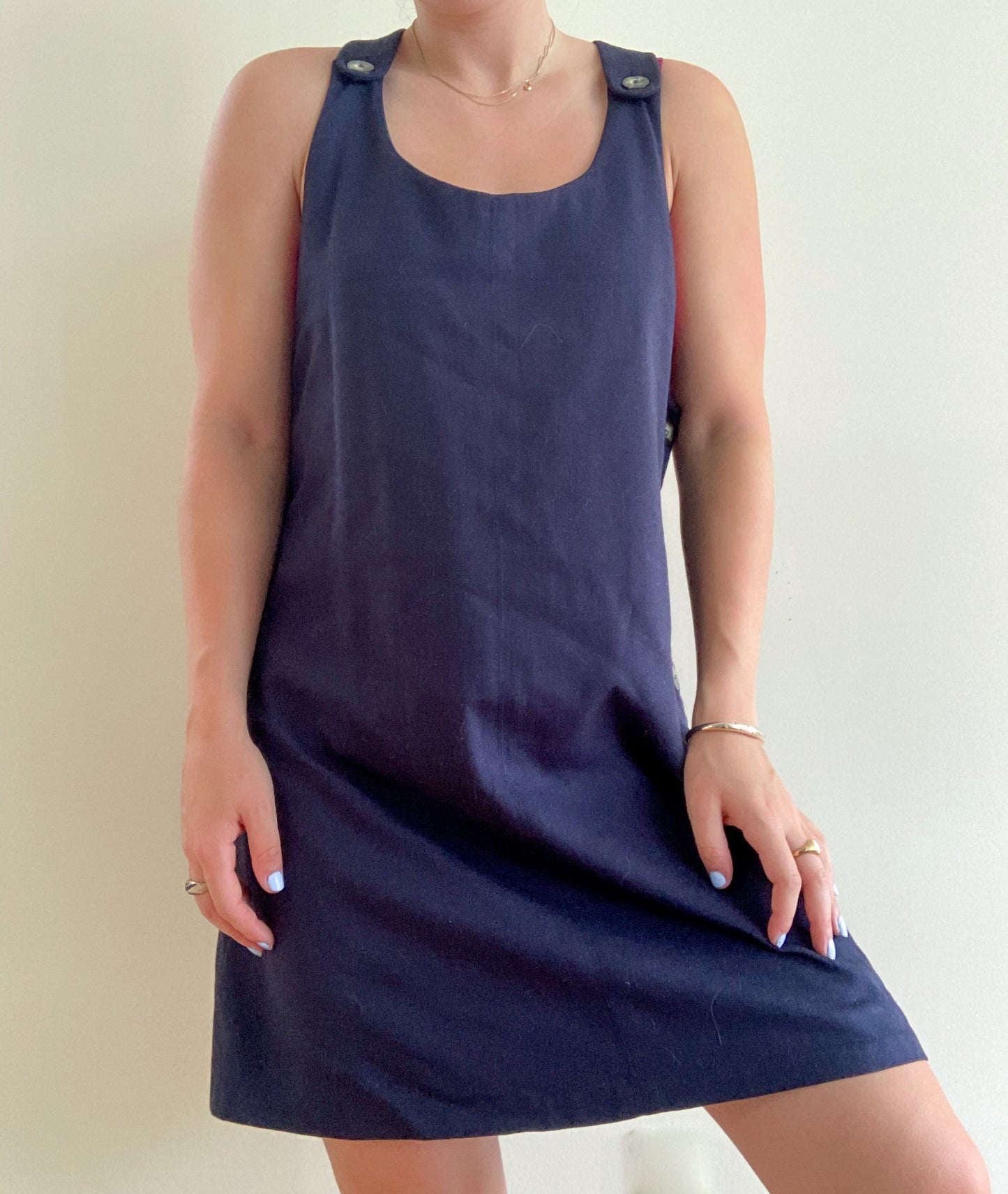 Vintage Overall Button Dress