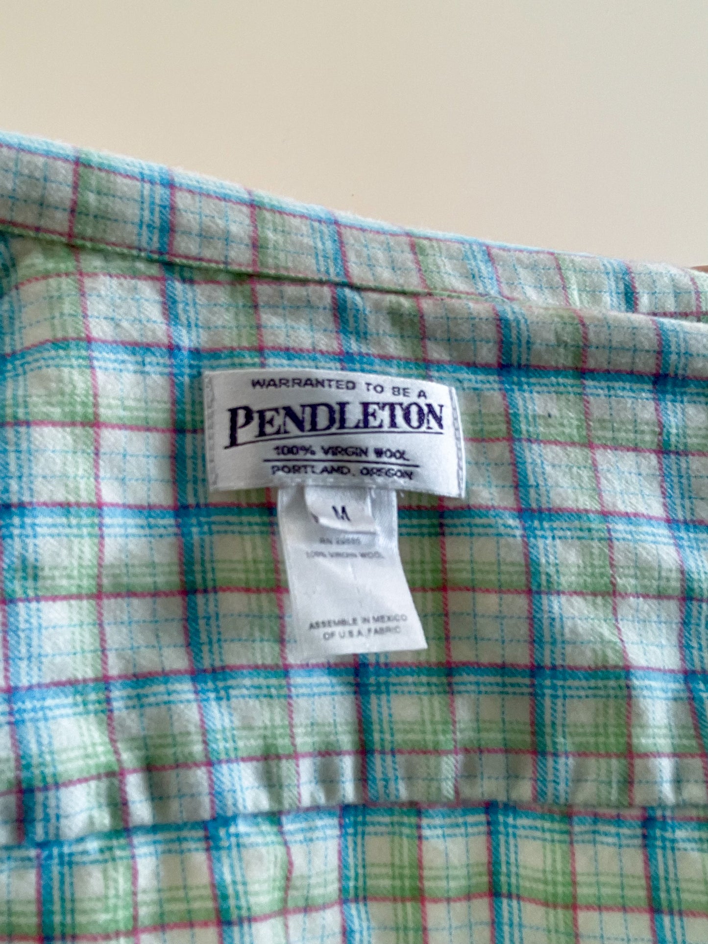 Vintage Pendleton Pastel Flannel