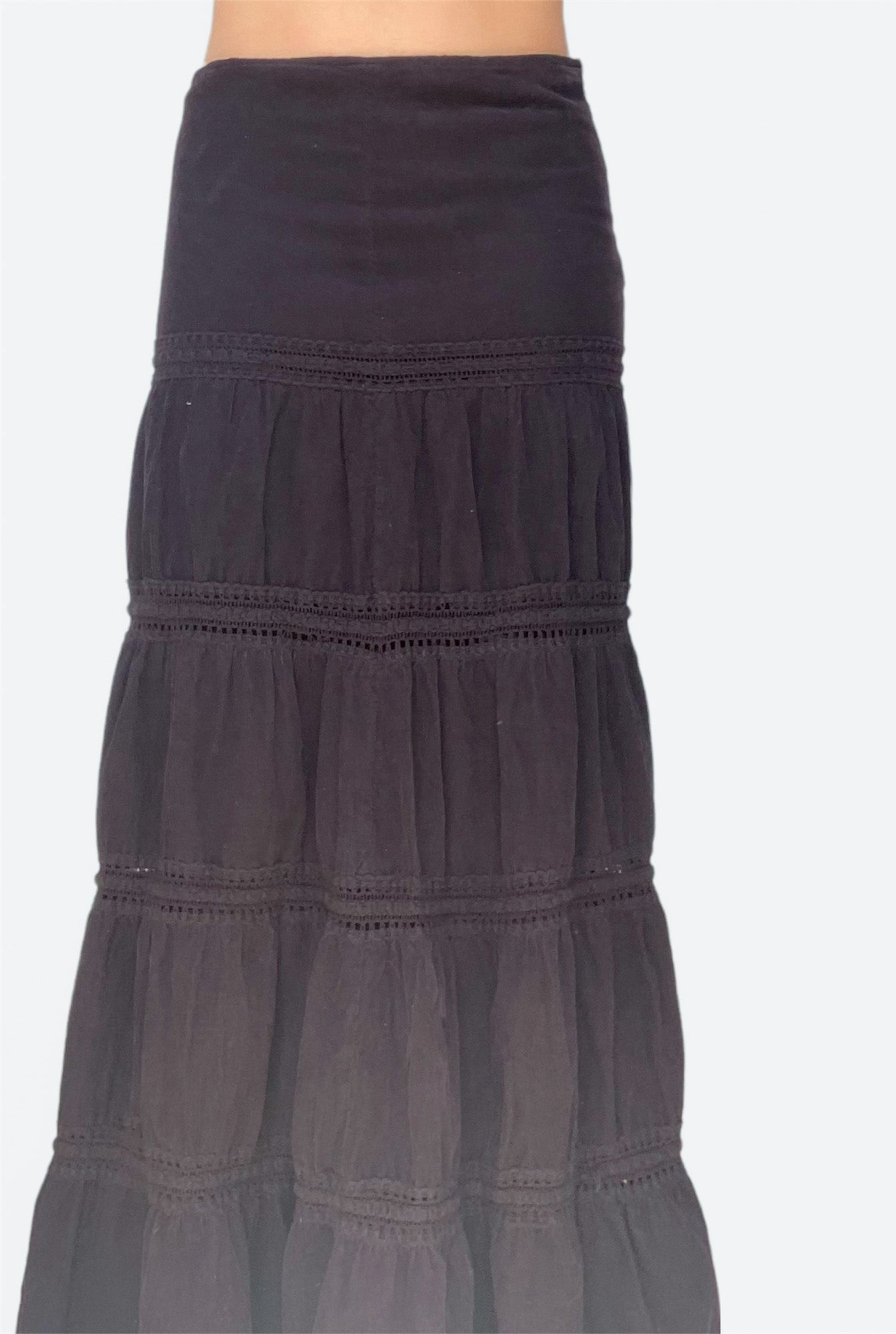 Vintage Midnight Purple Corduroy Maxi Skirt