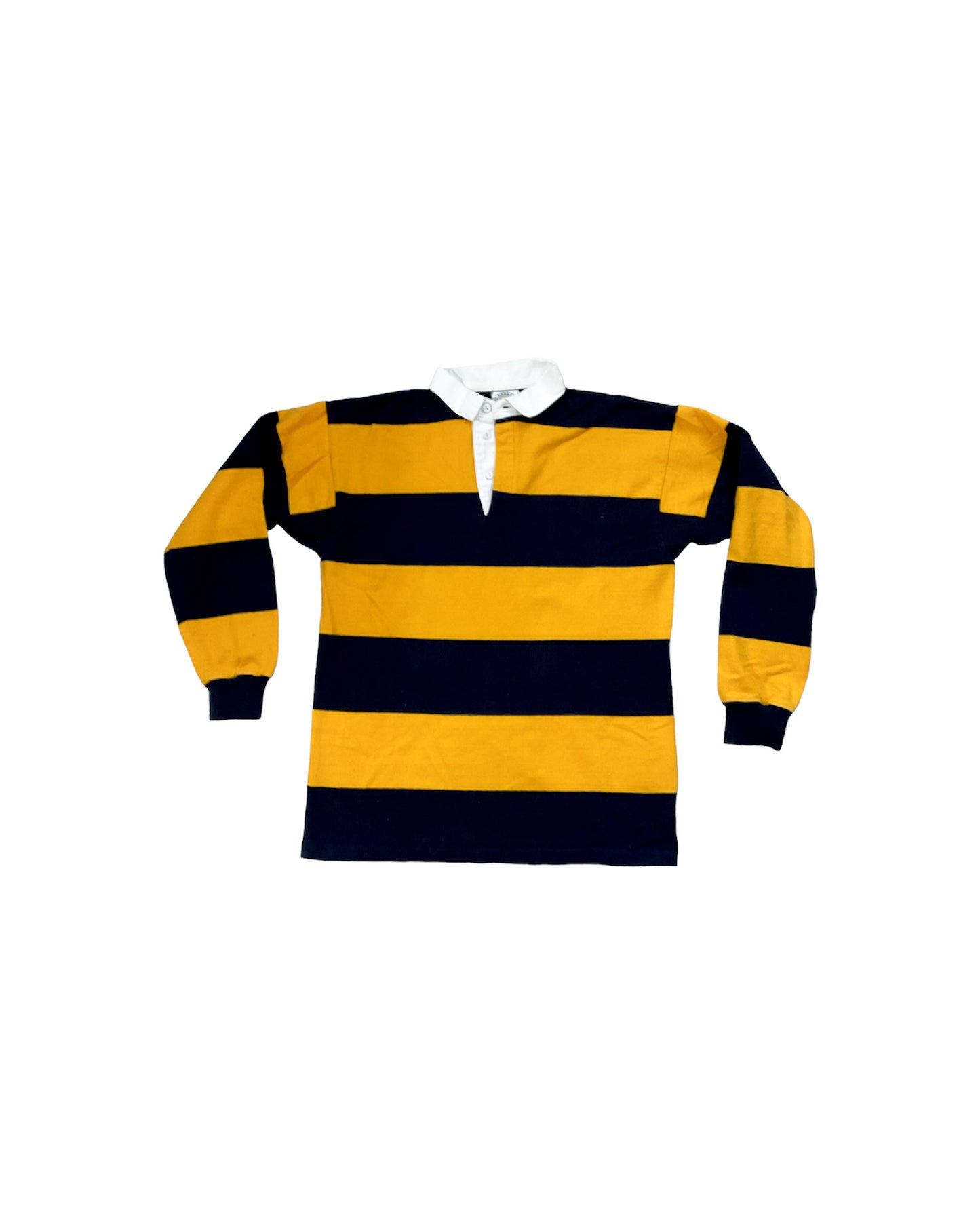 Vintage Yellow & Navy Rugby Pullover