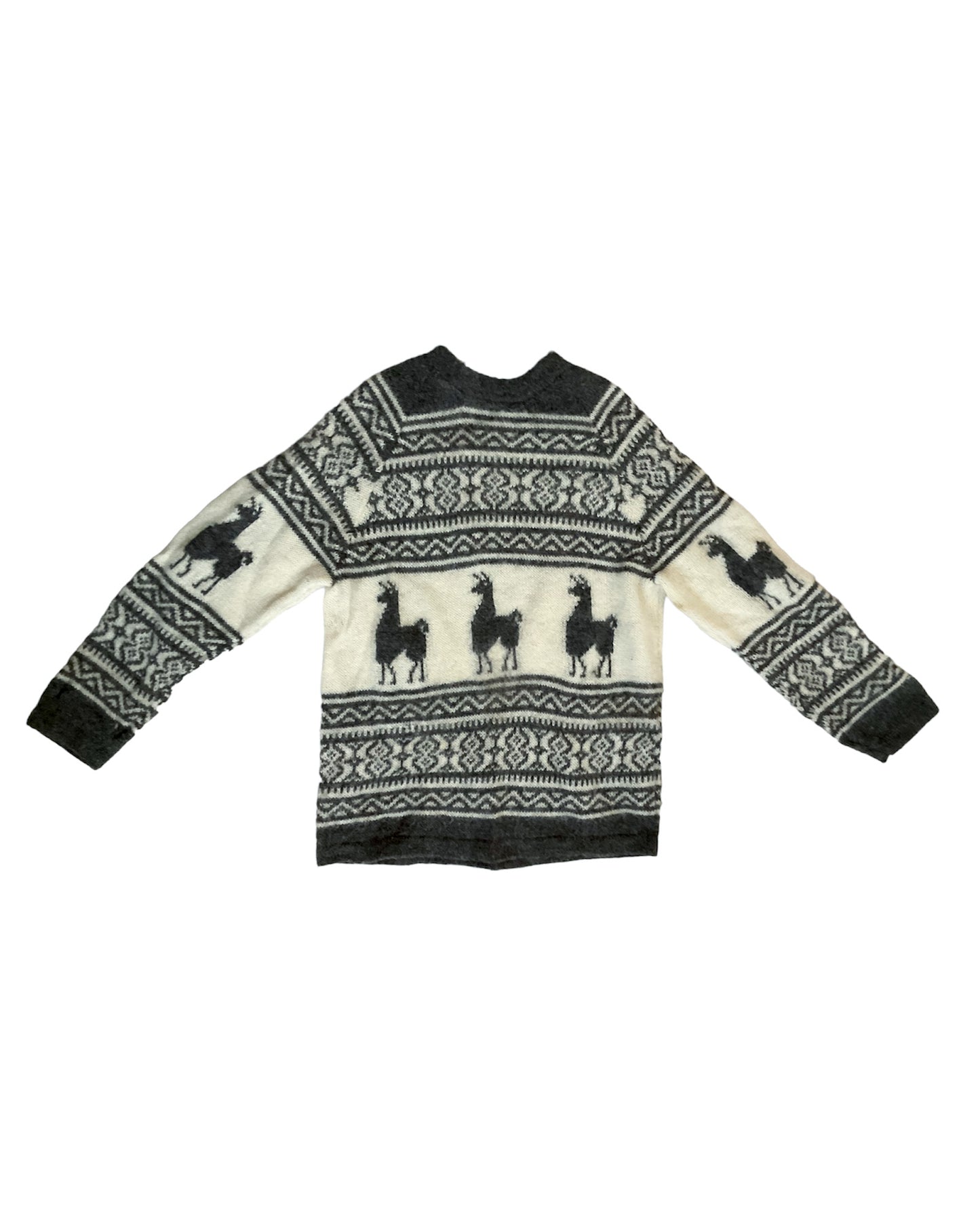 Vintage Handknit Llama Wool Sweater