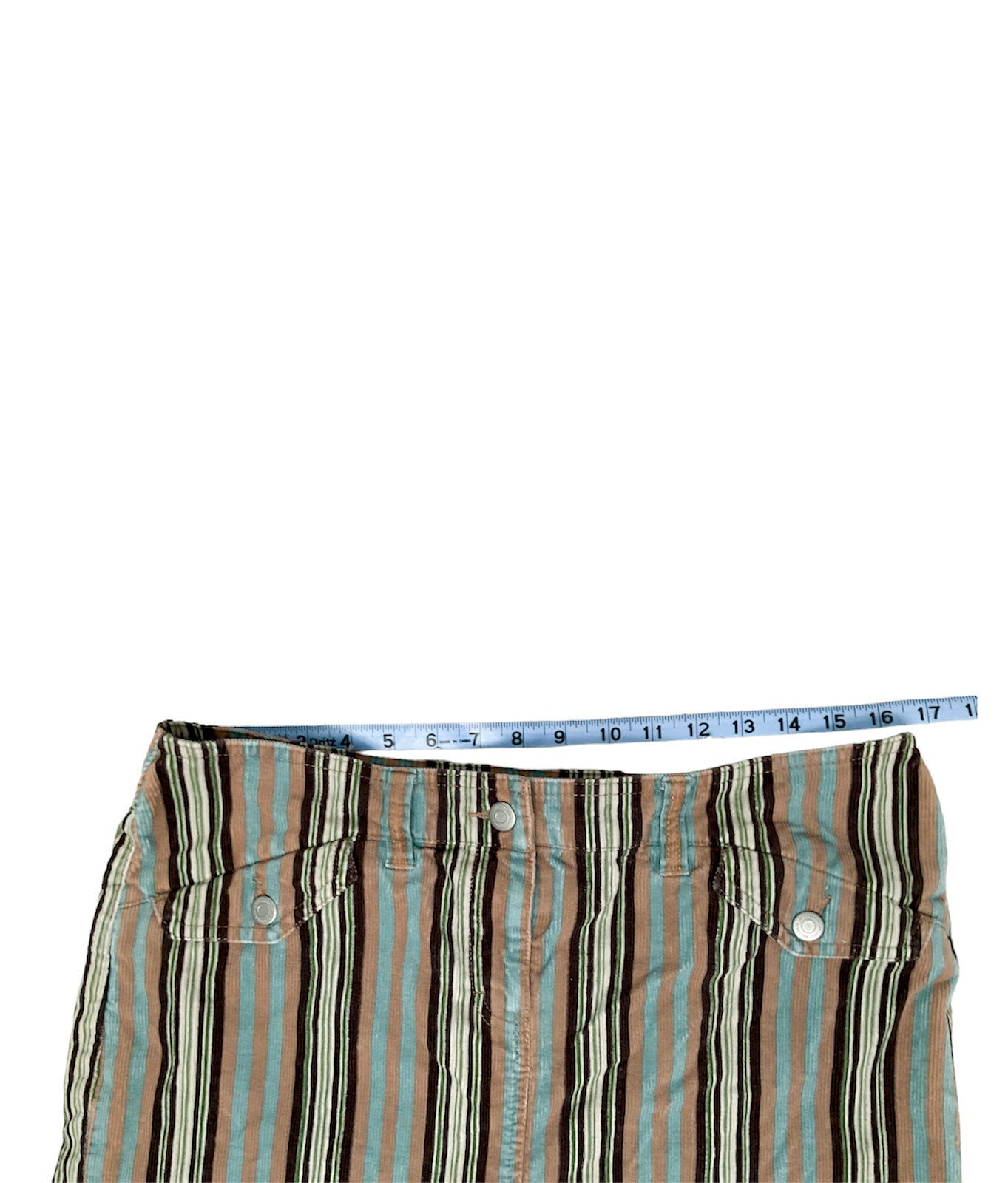 Retro 2000s Corduroy Striped Skirt