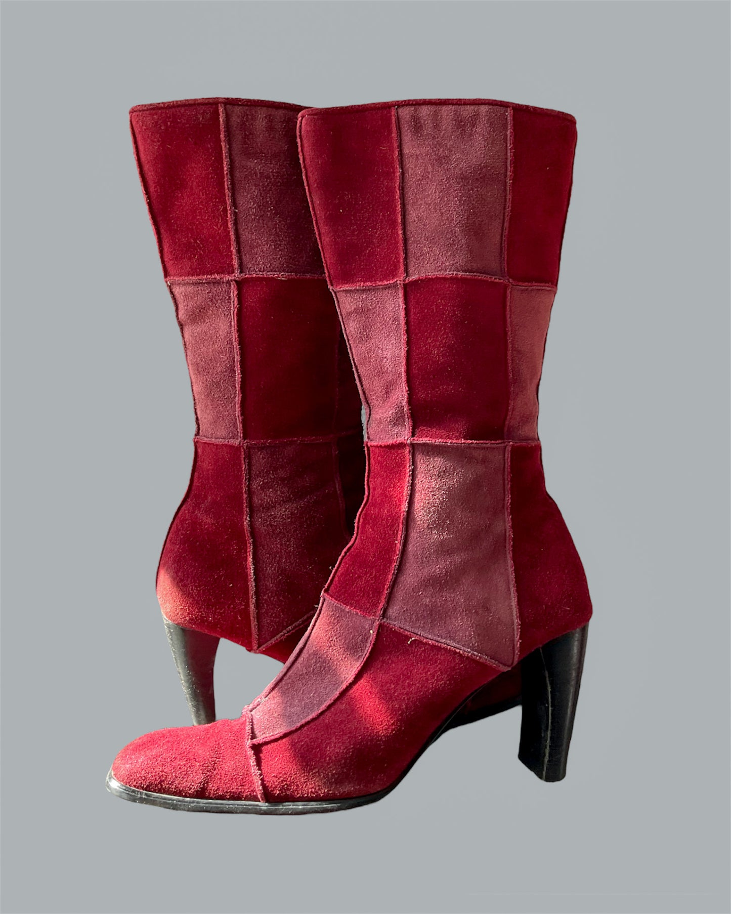 Me too Vintage Red Patchwork boots
